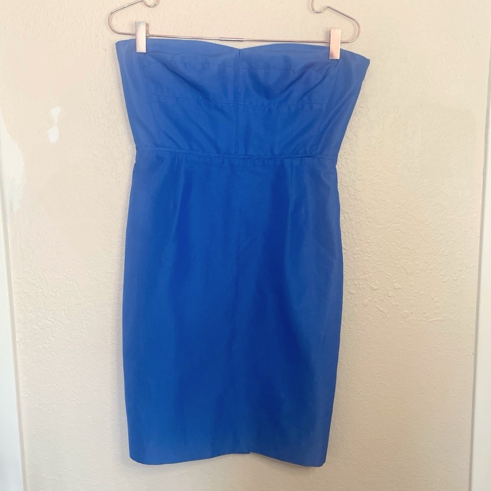 J.Crew Rory Strapless Dress Size 6 | Cobalt Quiet Luxury